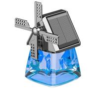 Solar-Powered Windmill Aroma Car Air Freshener, solar powered air freshener car, Car Essential Oil Aromatherapy, Long Lasting, Auto Interior Decoration (Blue-Elegant ocean)