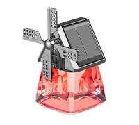 Solar-Powered Windmill Aroma Car Air Freshener, Windmill Solar Cars Perfume Air Fresheners Perfume, Solar Airs Freshener Car, Long Lasting, Auto Interior Decoration (Red(Cologne scent))