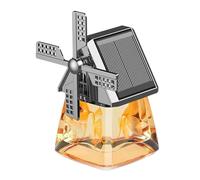 Solar-Powered Windmill Aroma Car Air Freshener, Windmill Solar Cars Perfume Air Fresheners Perfume, Solar Airs Freshener Car, Long Lasting, Auto Interior Decoration (Yellow(Fresh lemon))