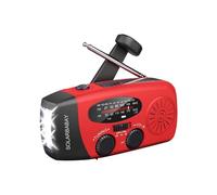 Solar Radio with Emergency Hand Crank AM-FM Self-Powered with LED Flashlight, WB Radio with 1200mAh Backup Battery[393]