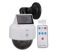 Solar simulado simulado cámaras de seguridad de la cámara falsa al aire libre con luz LED roja intermitente para uso en interiores y exteriores