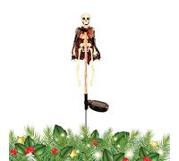 Solar Skeleton Yard Stake Lighted - Figura decorativa con diseño de símbolo | Halloween Lawn Decorations for Garden Roadside Shrubs Backyard | Pathway Party Garage Graveyard Cemetery Solar Skeleton Yard