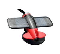 Solar Spinner, Airplane Car Ornament, Solar Helicopter Decor, Rotating Dashboard Decoration Auto Interior Display, Sun Powered Vehicle Model Decoration, 2 Pack Black Red Silver