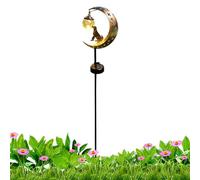 Solar Stake Lights - 33.46 Inches, Half Moon Garden Light, Glass Globe Ball Lamp | Solar Pathway Light, Outdoor Landscape Decor, Yard Accent Lighting, For Patio, Lawn, Porch, Deck, Balcony And Terrace