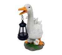 Solar Statue For Yard - Duck Shape Realistic Night Lamp With Lantern | Solars Powered Garden Statues Ducks Design | Solar-operated Garden Statue For Patio Yard Lawn Porch Pathway Courtyard