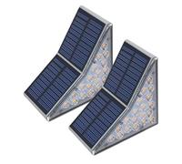 Solar Step Lights, Backyard LED Light, Solar Powered Step Lights, 2X LED Fence Lights, Water-Resistant Railing Lamp for Outdoor Yard, Deck, and Garden, Solar Step Lighting for Pathways and Outdoor