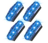 Solar Strobe Lights, Flashing Beacons, 1.3x3.13in High Brightness LED Alarm Fixtures, Auto Warning Design for Car, Trucks, Road Safety, Construction Sites, Traffic Signs, Vehicles
