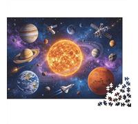 Solar System 1000 Piezas Puzzle Reciclado Paper Space Exploration Puzzles para Personas Mayores Fun and Challenging Juego de Familia Perfect for Holiday Blessings 70x50cm/1000pcs