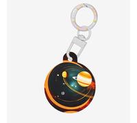 Solar System Júpiter Saturno - Etiqueta acrílica para mascotas, colgante grueso para mascotas, día festivo para amantes de las mascotas, regalo para perros