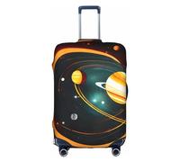Solar System Júpiter Saturno - Funda de equipaje de viaje, lavable, antiarañazos, protector de maleta para vacaciones, Blanco, S