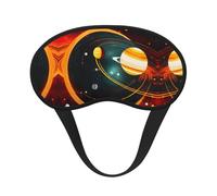 Solar System - Máscara de bloqueo de luz de Júpiter Saturno, cómoda máscara opaca para dormir para viajes, yoga, cubierta suave para los ojos