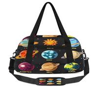 Solar System Planets - Bolsa de lona para niños, niñas, adolescentes, planetas espaciales, deportes, gimnasio, viajes, gimnasia, baile, ballet, multicolor