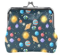 Solar System Planets - cartera de piel con hebilla para cambio de tarjetas para niñas, Planetas del Sistema Solar, UNITALLA, Planetas del Sistema Solar, UNITALLA, Classic