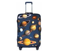 Solar System Planets - Funda lavable para equipaje, resistente a los arañazos, para equipaje de 18 a 32 pulgadas, Blanco, S