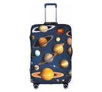 Solar System Planets - Funda protectora para maleta, antiarañazos, protector de equipaje, 45,7 a 81,3 cm, adecuada para viajes, viajes de negocios, White, S