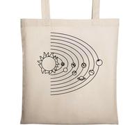 Solar System Space Map Planets - Bolsa de algodón ecológico natural, color beige, beige, Talla única