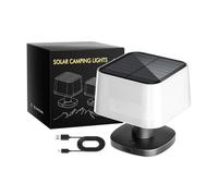 Solar Table Lamp - Outdoor LED Lighting for Patio Garden | Weather Resistant Rechargeable Solar Powered Lamp with Warm Glow for Backyard Balcony or Camping Ambiance 3.94x4.72x3.54 in