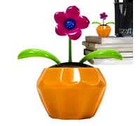 Solar Toys, Solar Powered Swinging Flower Figurines, Weather-Resistant Car Accessories, Cute Table Ornament for Home Decorations, Dashboard Display, Pet, 4.53x4.33x2.36 Inches