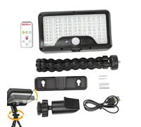 Solar Tripod Light, Motion Activated Work Lamp, 600 Lumen Adjustable Lantern, Detachable Off-Grid Lighting, Professional Grade Camping Gear, RV Travel Essential, White Portable 3-Tone LED Beam