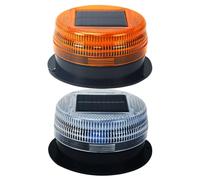 Solar Warning Light - LED Safety Flash Beacon, Magnetic Base Road Signal Indicator Lamp, Waterproof Alert Hazard Illumination Device Equipment Structure | Night Visibility Protection Marker Traffic