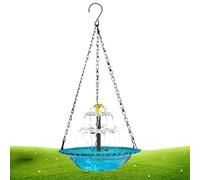 Solar Water Fountain, Aesthetic Garden Waterfall, Hanging Chain Feature, Powered Outdoor Decor, Flowing Bird Bath, Hummingbird Attraction Device, Finch Butterfly Magnet for Porch