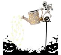 Solar Watering Can Light - 78cm Halloween Witch Skeleton Garden Decor