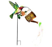 Solar Watering Can, Watering Can Light, 8,66 x 7,48 pulgadas linterna con LED de cascading, impermeable Metal ornament, Hummingbird Hook with Bronze Style, Patio Yard for Mother Day