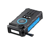 Solar Wireless Power-Bank, Hand Crank with LED Light, Foldable Portable Charger, SOS Alarm and Compass for Hiking, Cycling, Camping, Outdoor Emergencies, 6.54x3.35x1.38 Inches