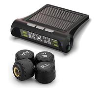 Solar Wireless TPMS Car Tire Pressure LCD Monitoring System +4 External Sensors (14 * 24MM,as Shown)