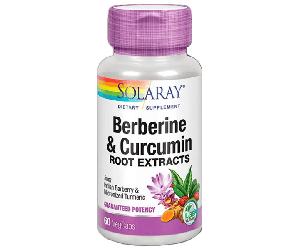 Solaray Berberina y Curcumina 600mg 60 Cápsulas Vegetales