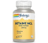 Solaray Betaina HCL + Pepsin 250 mg 180 Vegcaps