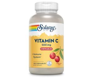 Solaray Chewable Vitamin C 500mg | Cereza | 100 Masticables