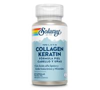 Solaray Collagen + Keratin - Colágeno + Keratina - Type I, II, & III - 60 VegCaps