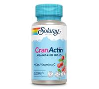 Cranactina arándano con vitamina C, 60 cápsulas veganas, no tabletas, suplemento concentrado de arándano, sin OMG y verificado en laboratorio. Solaray