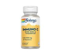 Solaray Immuno C Zinc y Vitamina D3 30 VegCaps – Apto para veganos, sin gluten