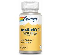 Solaray Immuno C Zinc y Vitamina D3 30 VegCaps – Apto para veganos, sin gluten