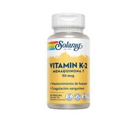 Solaray Suplemento Vitamina K-2 (Menaquinone-7) 50 mcg 30 cápsulas vegetales