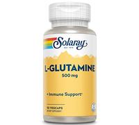Solaray L-Glutamine 500mg | Recuperación muscular saludable, apoyo gastrointestinal e inmunológico | Sin Gluten | Apto Para Veganos | 50 VegCaps