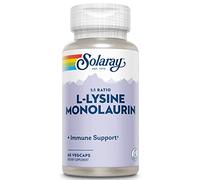 Solaray L-Lysine & Monolaurin - 60 Vegpcaps. Apto para veganos.