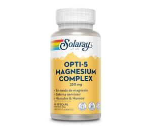 Solaray | Magnesium Complex | Combinación de 5 magnesios | 60 vegcaps | Combinación de 5 magnesios
