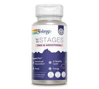 Solaray Menstrual her life STAGES - Suplemento de apoyo para el síndrome premenstrual para mujeres con corteza de calambre- Hecho sin hormonas - Vegano, 24 cápsulas vegetales
