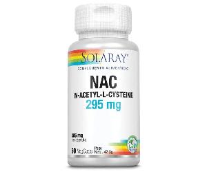 Solaray NAC L-Cisteína 295 mg 60 Cápsulas Vegetales