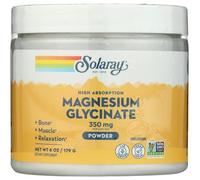Solaray Polvo Magnesio Bisglycinato 179 gramos - Magnesium Bisglycinate - Suplemento de magnesio para apoyo óseo, muscular y relajante - Vegano, Sin Gluten