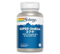 Solaray Super Omega 3-7-9 | Aceite de Salmón, Aceite de Espino Amarillo, Aceite de Oliva Virgen Extra | 120 Perlas