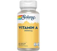 Solaray Vitamina A 3000MCG, 60 VegCaps, Ayuda al sistema inmunitario