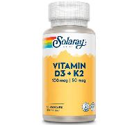 SOLARAY VITAMINA D3 & K2 (MK7) 60 CÁPSULAS VEGETALES