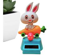 Solarbetriebener tanzender Hase,Solar tanzender Hase,Armaturenbrettfiguren fürs Auto - Solarbetriebene tanzende Figuren, kreative -Auto-Armaturenbrett-Wackelkopf-Spielzeuge, Auto-Solarenergie-Sch