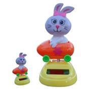 Solarbetriebenes Tanzspielzeug - Wackelnder Hasenfigur-Kopf Mit Solarantrieb, Sammelbare Dekoration Und Unterhaltsames Accesorio Für Innenbereich | Einsatz Büro Schreibtisch Wohnzimmer Kinderzimmer F