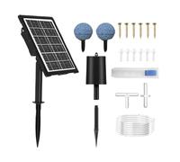 Solared Pond Aerator, Solar Aquarium Air Pump, ABS 3 Working Modes, Aquariums Oxygen Aerator with Pipe and Air Bubble Stone for Pool and Outdoor Fish Tank, 24.99x16x17.77cm