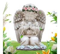 Solarengel - Estatua de jardín de ángel solar, decorativo para exteriores, luz LED con energía solar, figura resistente a la intemperie | Encantadora decoración iluminada con brillo suave para